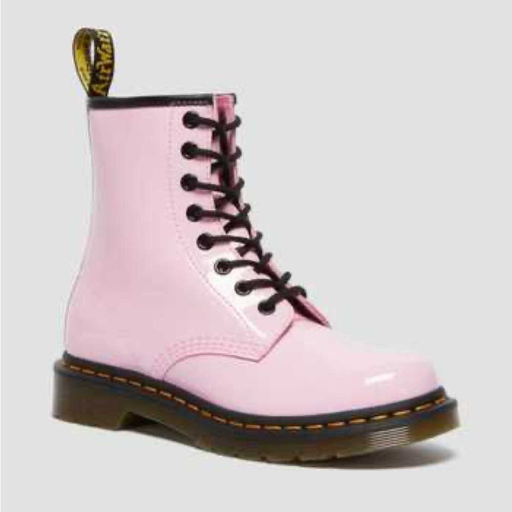 Dr. Martens JUNIOR 1460 PATENT LEATHER LACE UP BOOTS size 2